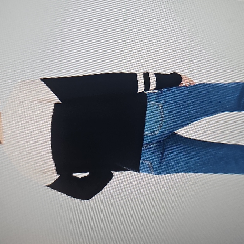 NWT Halogen Colorblock Stripe Long Sleeve Sweater XL Rich Black - Picture 4 of 14